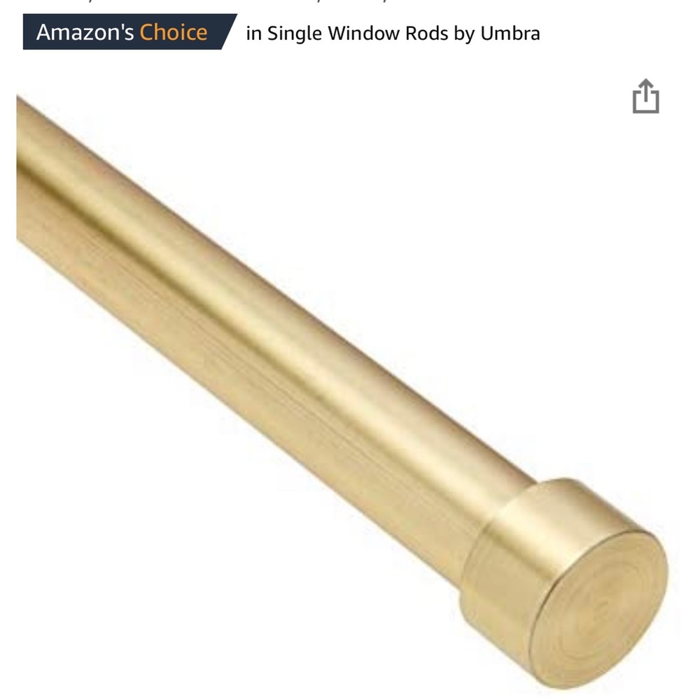 Brand new gold curtain rod